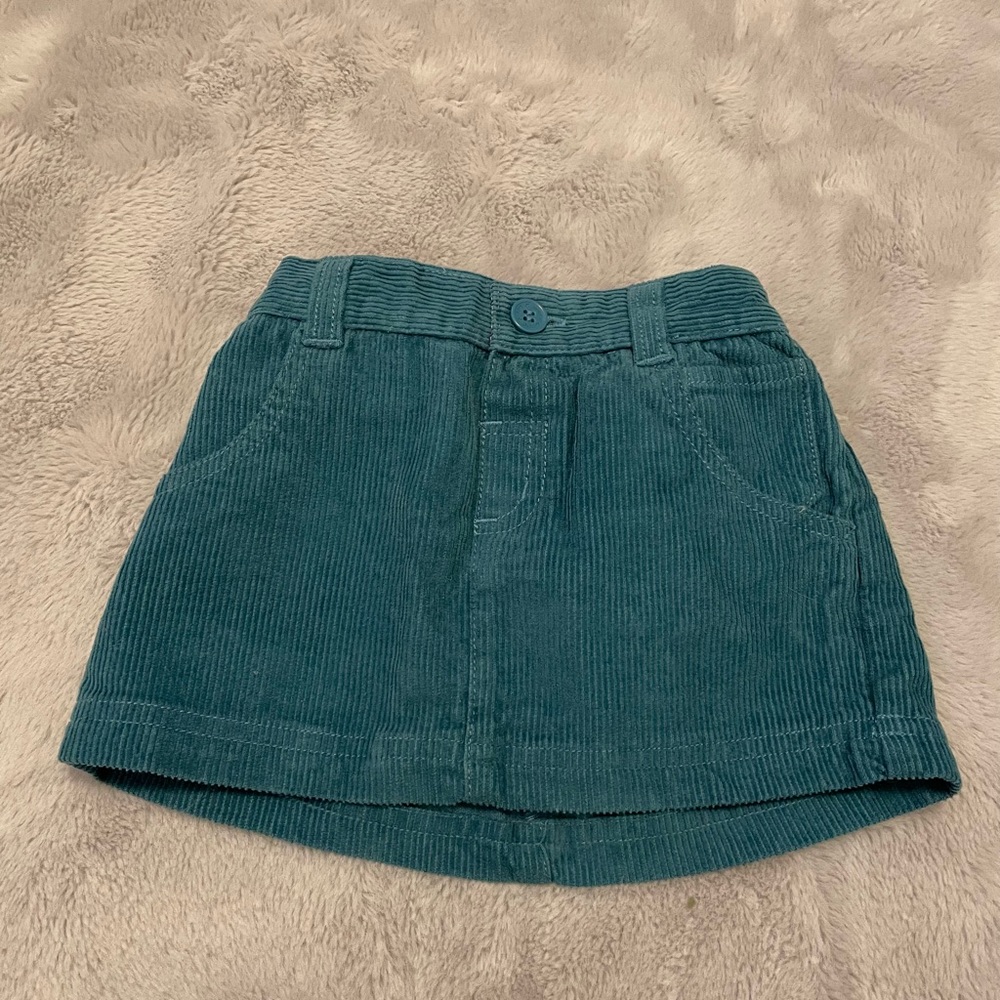 JoJo Maman Bébé blue corduroy skirt 6-12m